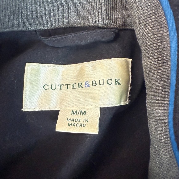Cutter & Buck Men's Blue Full Zip Lightweight Jacket Size M Black Blue trim - Picture 5 of 7